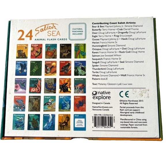 Lot of 2 Usborne Animal Stencil Cards And Salish Sea Flash Cards Educational - Picture 11 of 12